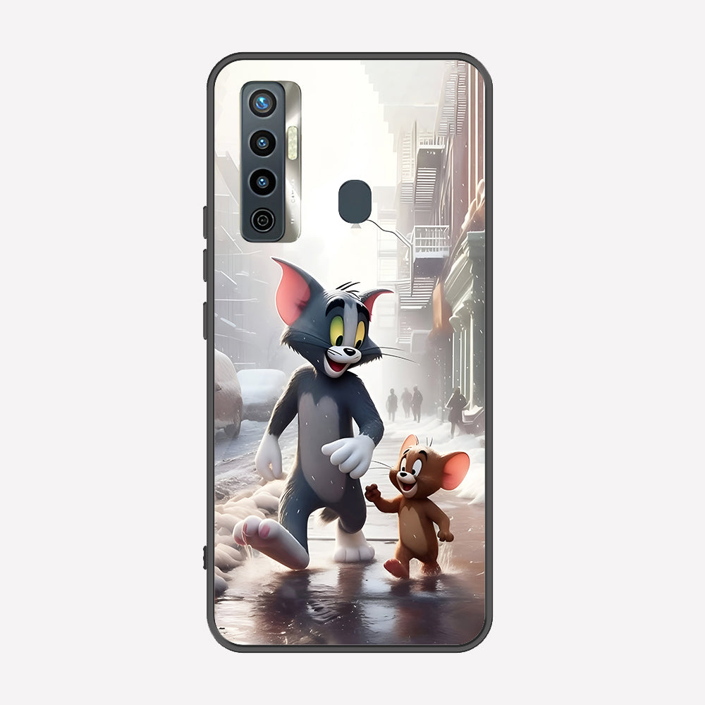 Tecno Camon 17 Cover - Tom & Jerry Series - Premium Printed Metal soft Bumper shock Proof Case