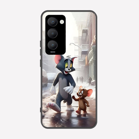 Tecno Camon 18 Premier Cover - Tom & Jerry Series - Premium Printed Metal soft Bumper shock Proof Case