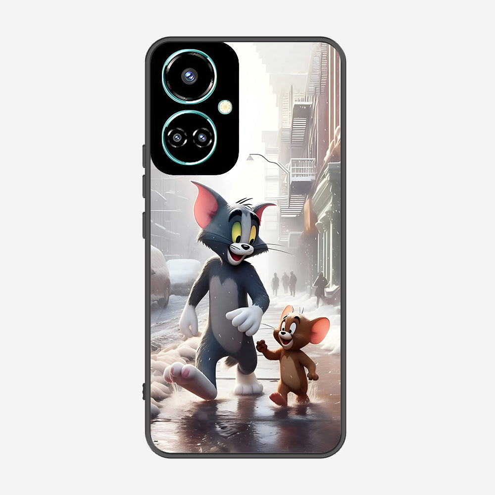 Tecno Camon 19 Pro Cover - Tom & Jerry Series - Premium Printed Metal soft Bumper shock Proof Case