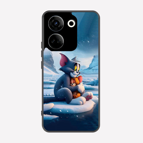Tecno Camon 20 Pro Cover - Tom & Jerry Series - Premium Printed Metal soft Bumper shock Proof Case