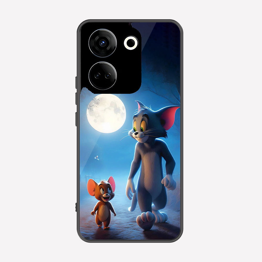 Tecno Camon 20 Cover - Tom & Jerry Series - Premium Printed Metal soft Bumper shock Proof Case
