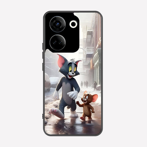 Tecno Camon 20 Pro Cover - Tom & Jerry Series - Premium Printed Metal soft Bumper shock Proof Case