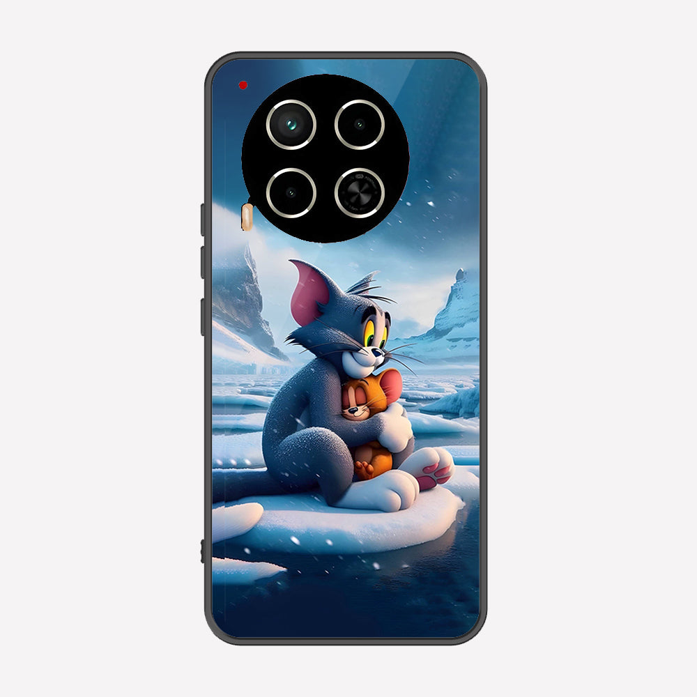 Tecno Camon 30 Cover - Tom & Jerry Series - Premium Printed Metal soft Bumper shock Proof Case