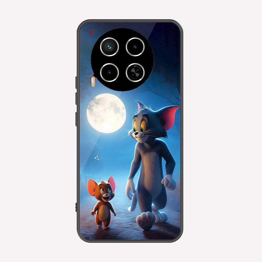 Tecno Camon 30 Cover - Tom & Jerry Series - Premium Printed Metal soft Bumper shock Proof Case