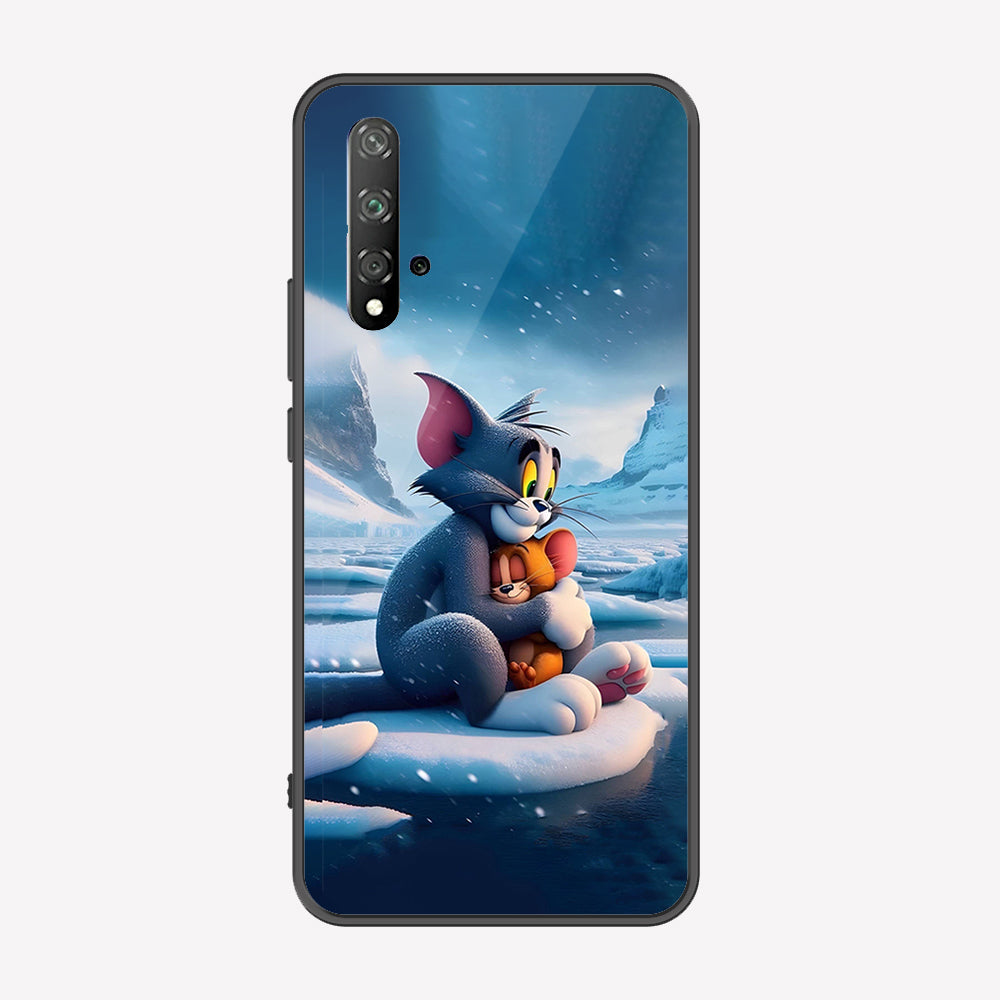 Honor 20 Cover - Tom & Jerry Series - Premium Printed Metal soft Bumper shock Proof Case