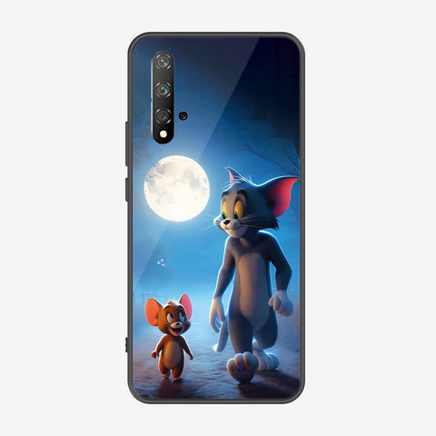 Honor 20 Cover - Tom & Jerry Series - Premium Printed Metal soft Bumper shock Proof Case