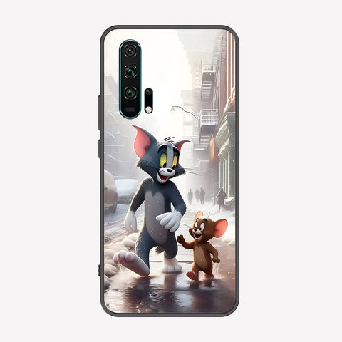 Honor 20 Pro Cover - Tom & Jerry Series - Premium Printed Metal soft Bumper shock Proof Case