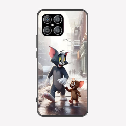 Honor X8 Cover - Tom & Jerry Series - Premium Printed Metal soft Bumper shock Proof Case