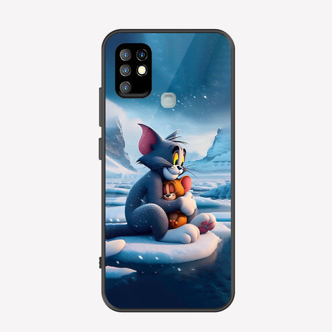 Infinix Hot 10 Cover - Tom & Jerry Series - Premium Printed Metal soft Bumper shock Proof Case