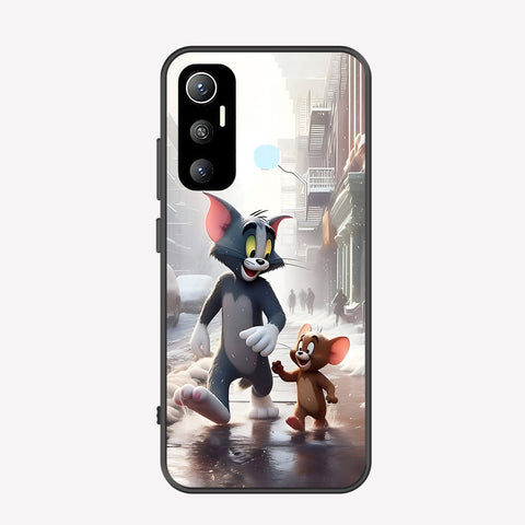 Infinix Hot 11 Cover - Tom & Jerry Series - Premium Printed Metal soft Bumper shock Proof Case