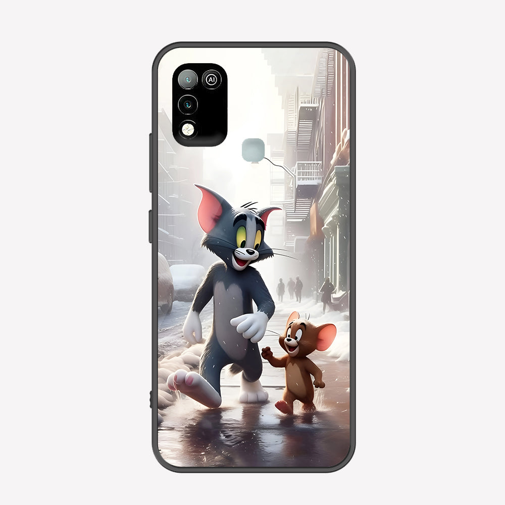 Infinix Hot 10 Play Cover - Tom & Jerry Series - Premium Printed Metal soft Bumper shock Proof Case