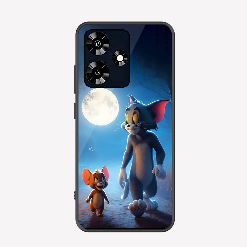Infinix Hot 30 Cover - Tom & Jerry Series - Premium Printed Metal soft Bumper shock Proof Case