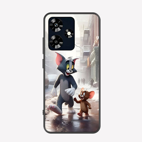 Infinix Hot 30 Cover - Tom & Jerry Series - Premium Printed Metal soft Bumper shock Proof Case