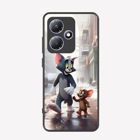 Infinix Hot 30 Play Cover - Tom & Jerry Series - Premium Printed Metal soft Bumper shock Proof Case