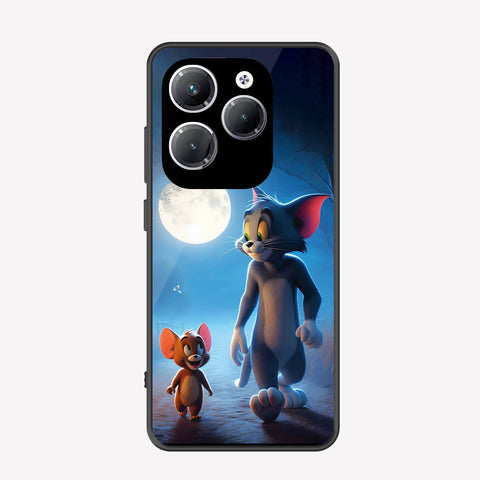 Infinix Hot 40 Pro Cover - Tom & Jerry Series - Premium Printed Metal soft Bumper shock Proof Case