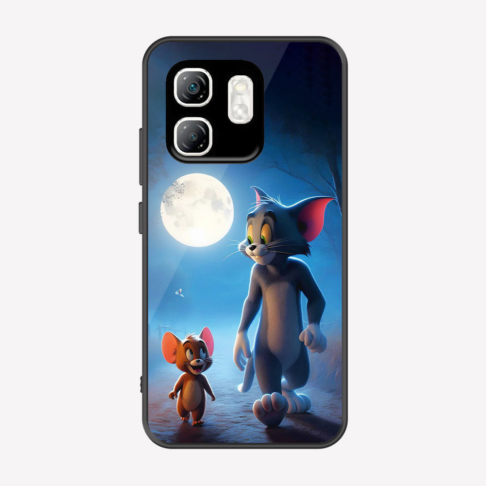 Infinix Hot 50i Cover - Tom & Jerry Series - Premium Printed Metal soft Bumper shock Proof Case