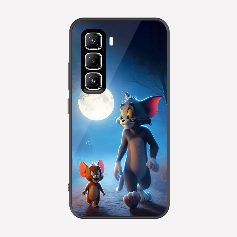 Infinix Hot 50 Pro Plus Cover - Tom & Jerry Series - Premium Printed Metal soft Bumper shock Proof Case