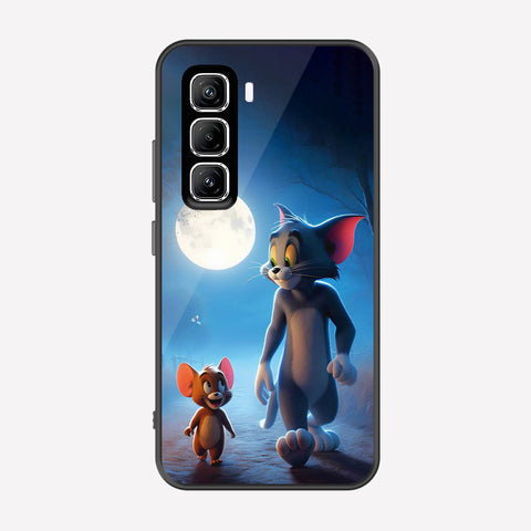 Infinix Hot 50 Pro Plus Cover - Tom & Jerry Series - Premium Printed Metal soft Bumper shock Proof Case