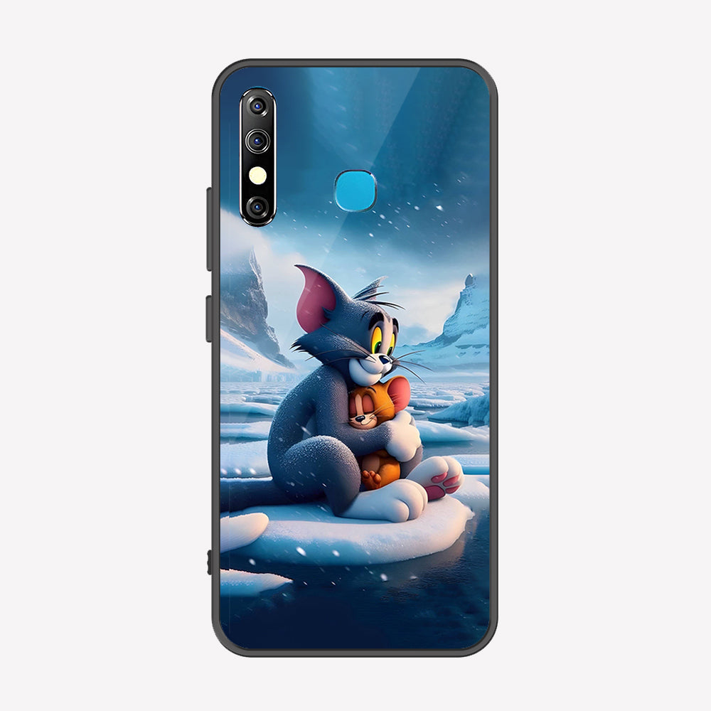 Tecno Spark 4 Cover - Tom & Jerry Series - Premium Printed Metal soft Bumper shock Proof Case