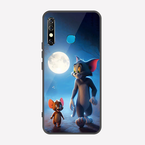 Tecno Spark 4 Cover - Tom & Jerry Series - Premium Printed Metal soft Bumper shock Proof Case