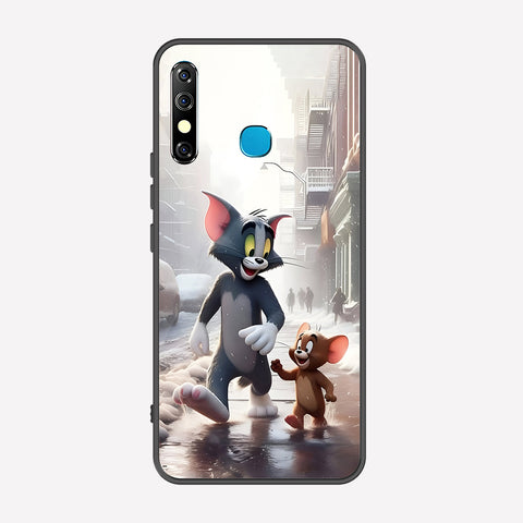 Tecno Spark 4 Cover - Tom & Jerry Series - Premium Printed Metal soft Bumper shock Proof Case