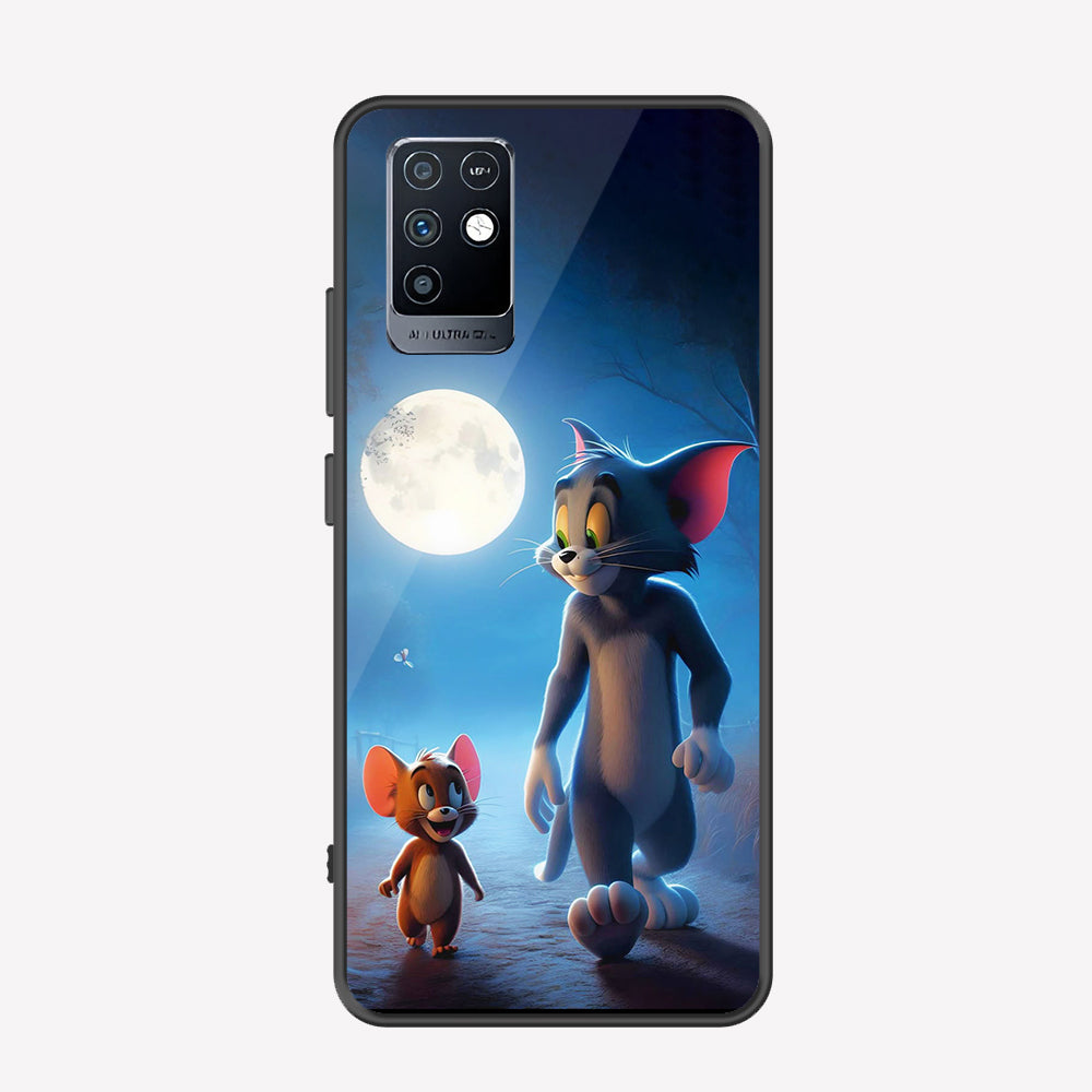 Infinix Note 10 Cover - Tom & Jerry Series - Premium Printed Metal soft Bumper shock Proof Case