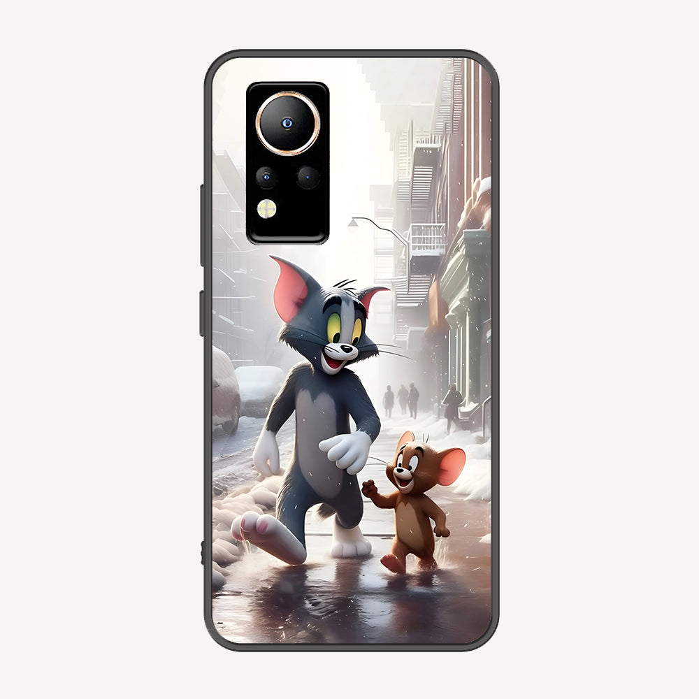 Infinix Note 12 Cover - Tom & Jerry Series - Premium Printed Metal soft Bumper shock Proof Case