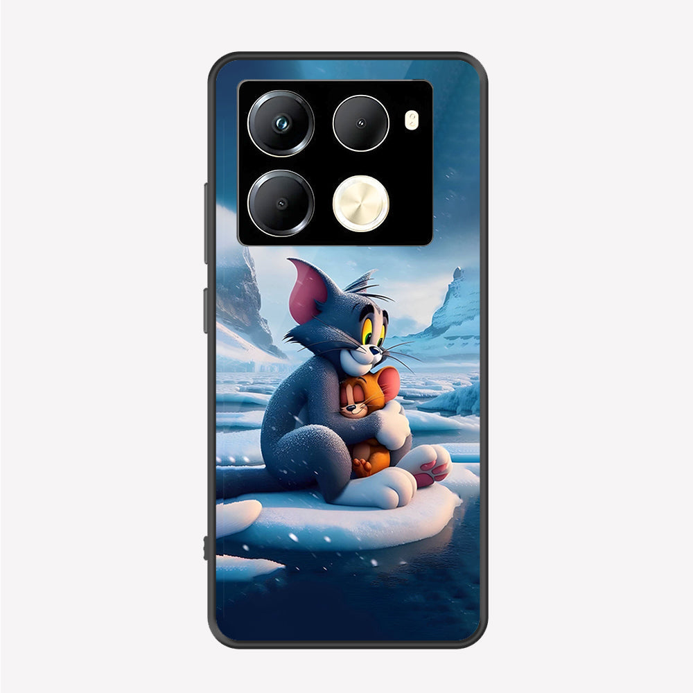Infinix Note 40 Pro Cover - Tom & Jerry Series - Premium Printed Metal soft Bumper shock Proof Case