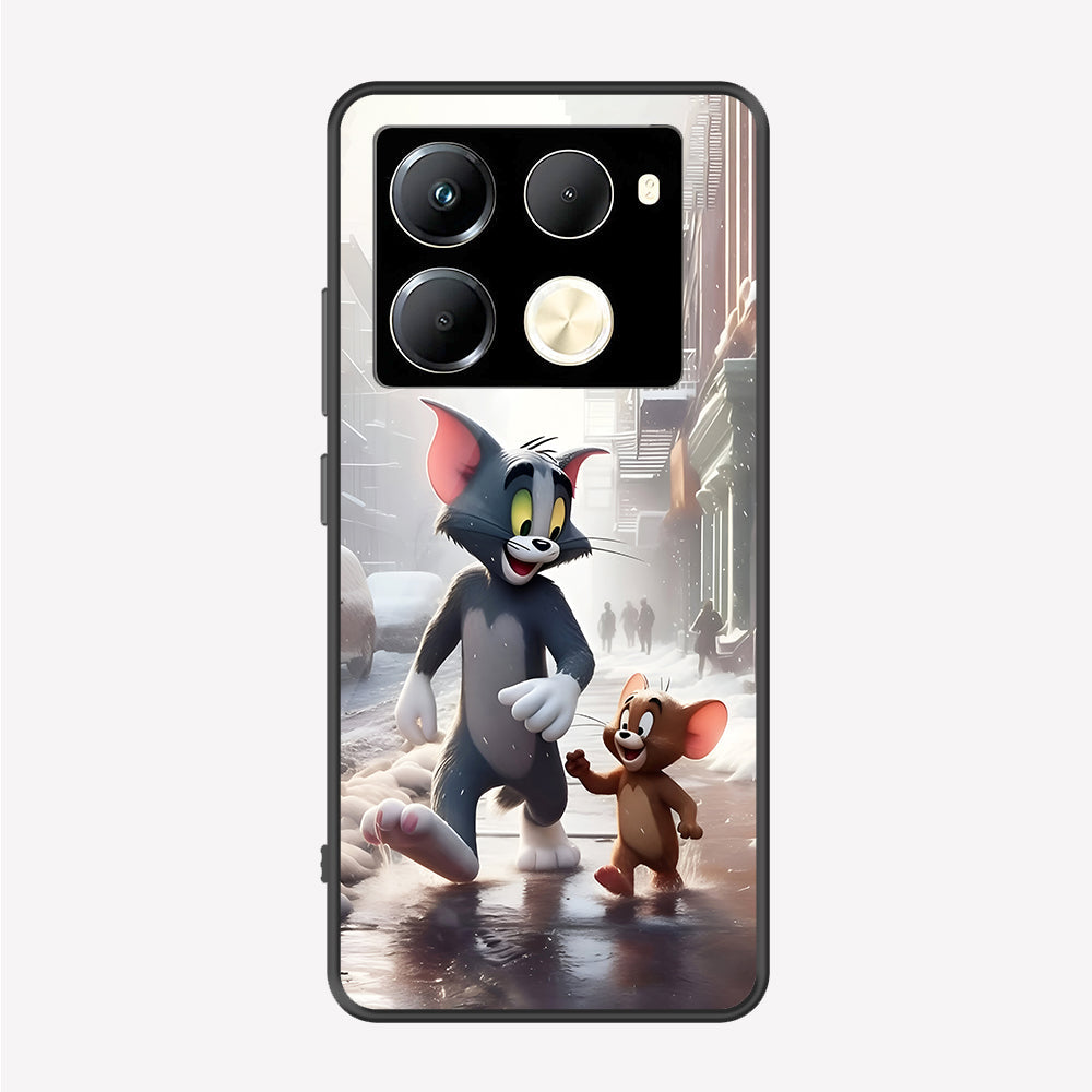 Infinix Note 40 Pro Plus Cover - Tom & Jerry Series - Premium Printed Metal soft Bumper shock Proof Case