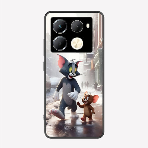 Infinix Note 40 Pro Plus Cover - Tom & Jerry Series - Premium Printed Metal soft Bumper shock Proof Case