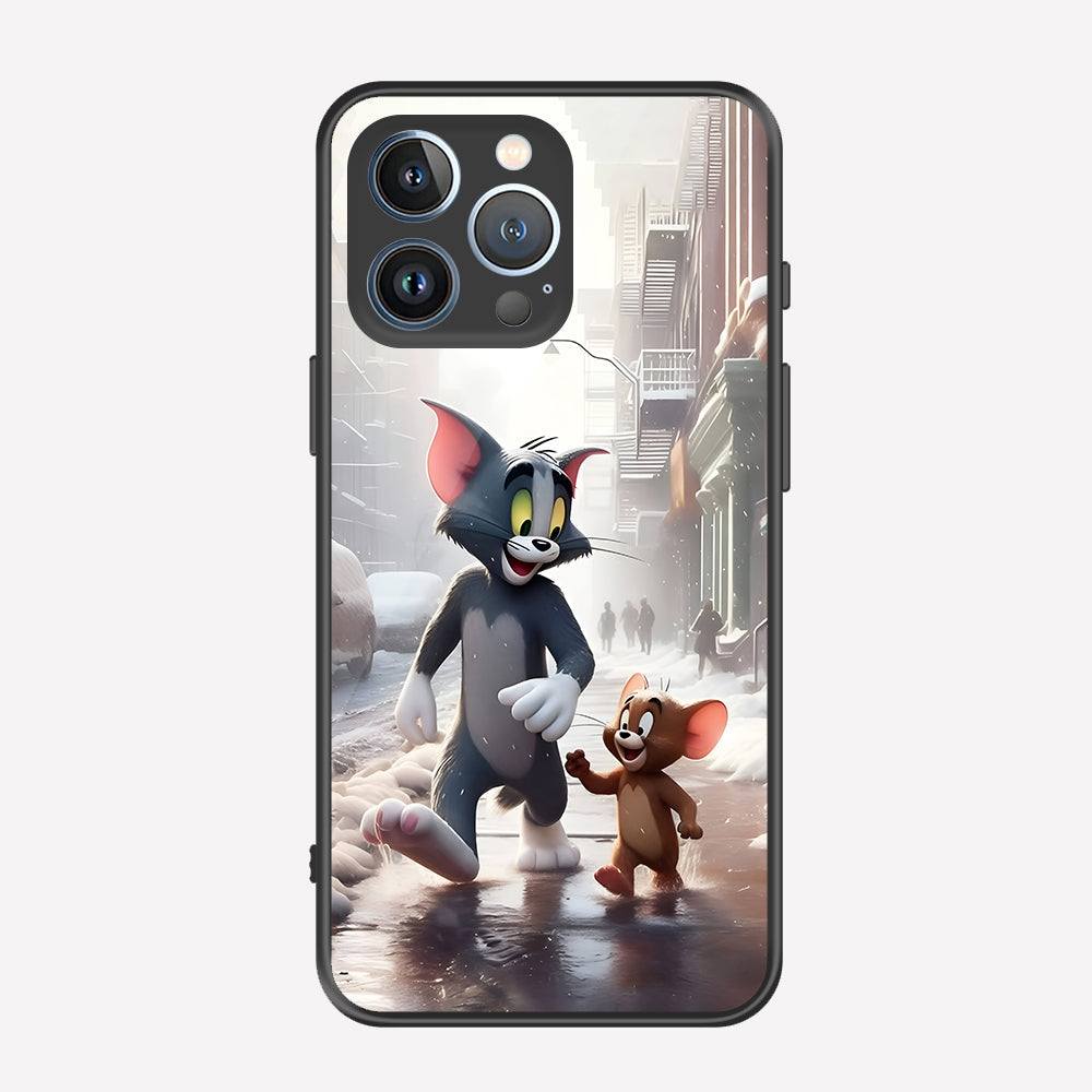 iPhone 12 Pro Max Cover - Tom & Jerry Series - Premium Printed Metal soft Bumper shock Proof Case