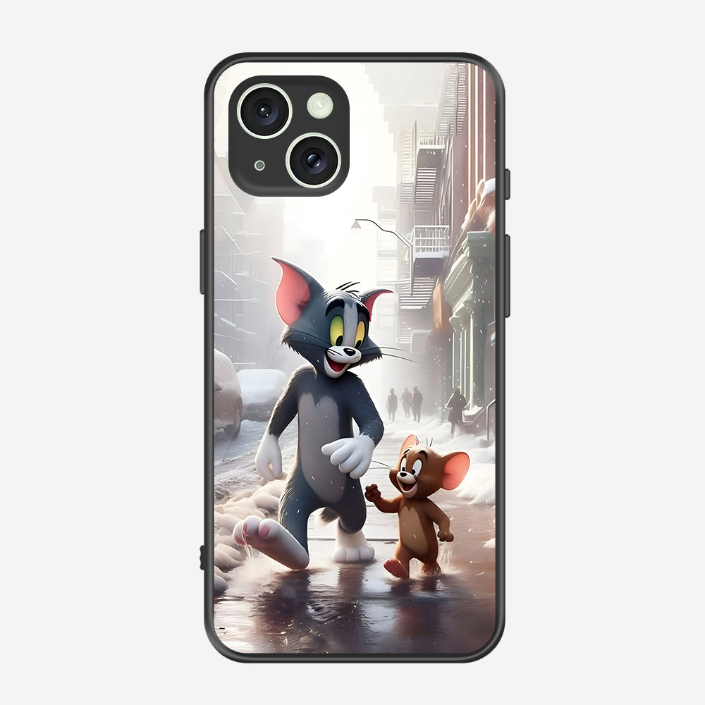 iPhone 14 Plus Cover - Tom & Jerry Series - Premium Printed Metal soft Bumper shock Proof Case