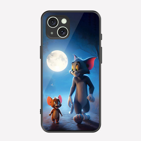 iPhone 15 Plus Cover - Tom & Jerry Series - Premium Printed Metal soft Bumper shock Proof Case