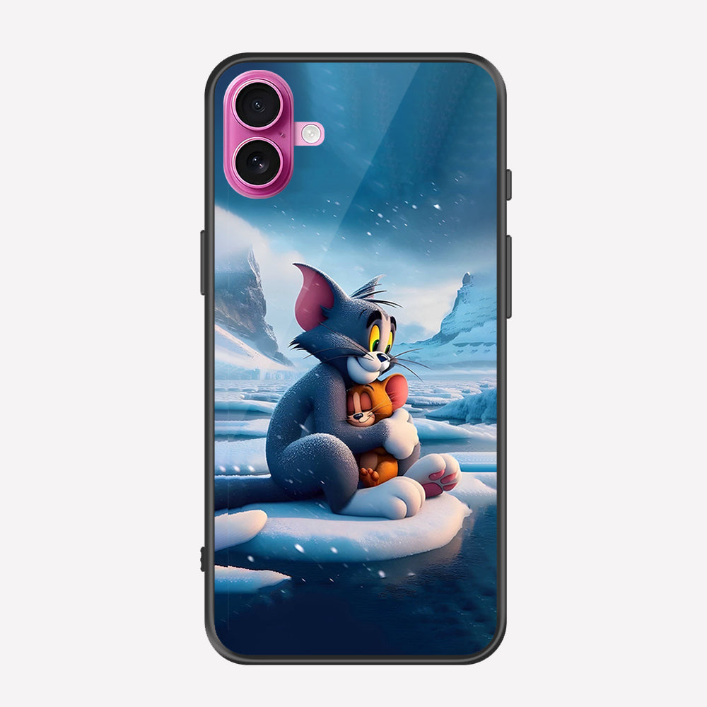 iPhone 16 Plus Cover - Tom & Jerry Series - Premium Printed Metal soft Bumper shock Proof Case