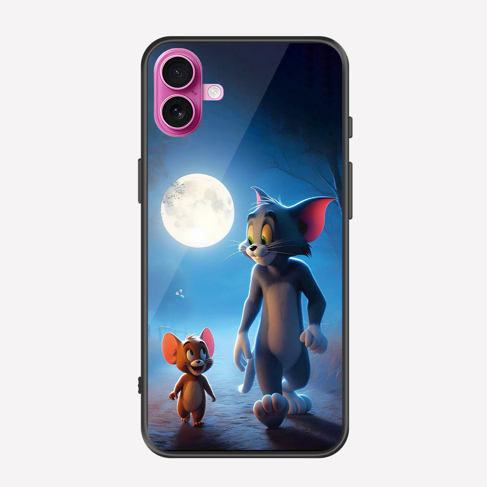 iPhone 16 Plus Cover - Tom & Jerry Series - Premium Printed Metal soft Bumper shock Proof Case