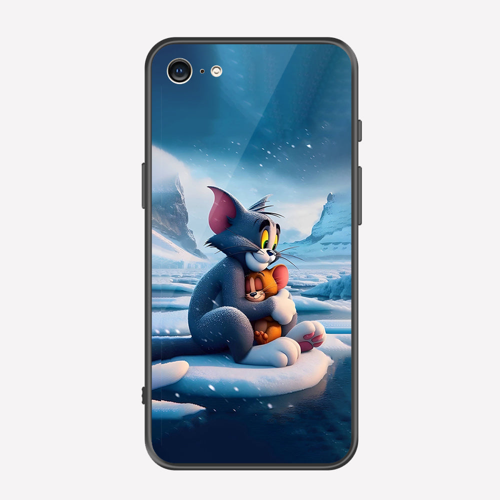 iPhone SE 2022 Cover - Tom & Jerry Series - Premium Printed Metal soft Bumper shock Proof Case