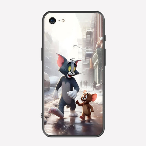 iPhone SE 2022 Cover - Tom & Jerry Series - Premium Printed Metal soft Bumper shock Proof Case