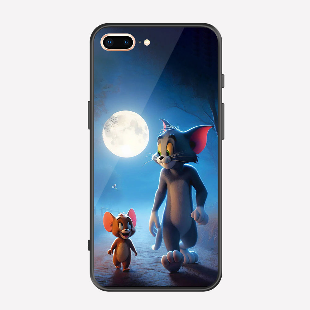 iPhone 8 Plus / 7 Plus Cover - Tom & Jerry Series - Premium Printed Metal soft Bumper shock Proof Case