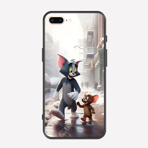 iPhone 8 Plus / 7 Plus Cover - Tom & Jerry Series - Premium Printed Metal soft Bumper shock Proof Case