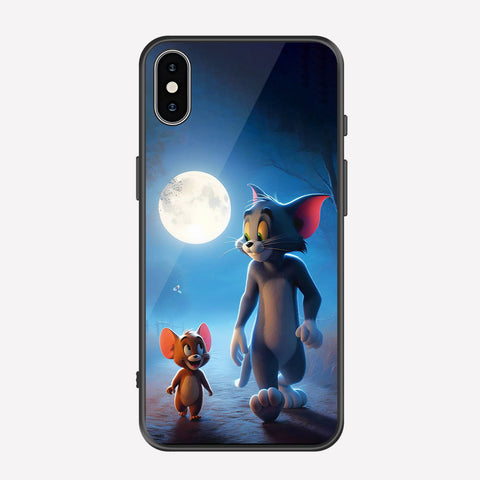 iPhone XS / X Cover - Tom & Jerry Series - Premium Printed Metal soft Bumper shock Proof Case