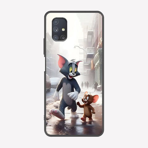 Samsung Galaxy M51 Cover - Tom & Jerry Series - Premium Printed Metal soft Bumper shock Proof Case