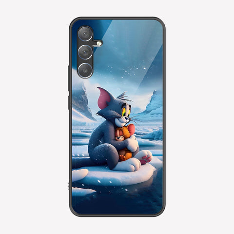 Samsung Galaxy M55 Cover - Tom & Jerry Series - Premium Printed Metal soft Bumper shock Proof Case