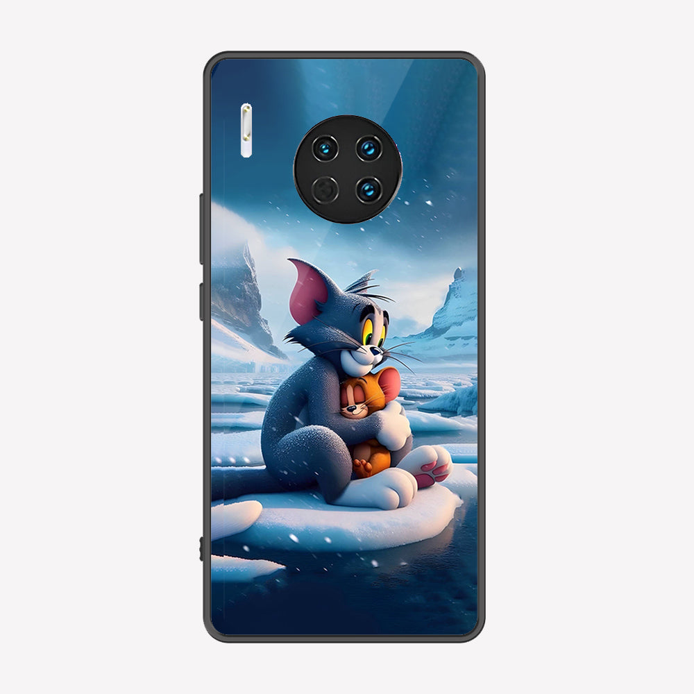 Huawei Mate 30 Cover - Tom & Jerry Series - Premium Printed Metal soft Bumper shock Proof Case