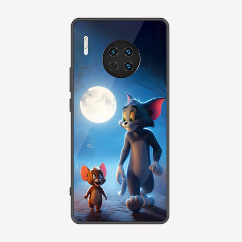 Huawei Mate 30 Cover - Tom & Jerry Series - Premium Printed Metal soft Bumper shock Proof Case