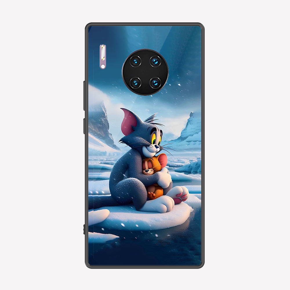 Huawei Mate 30 Pro Cover - Tom & Jerry Series - Premium Printed Metal soft Bumper shock Proof Case