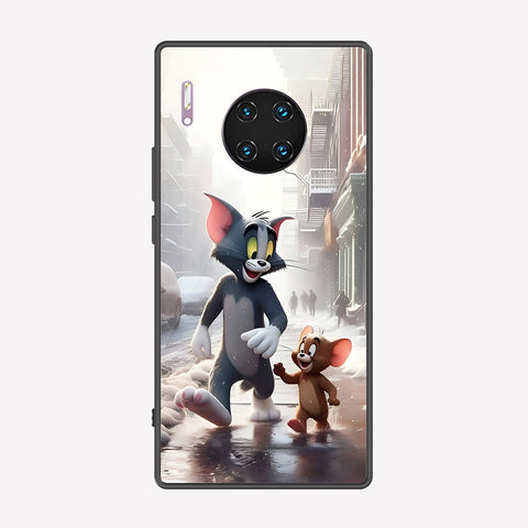 Huawei Mate 30 Pro Cover - Tom & Jerry Series - Premium Printed Metal soft Bumper shock Proof Case