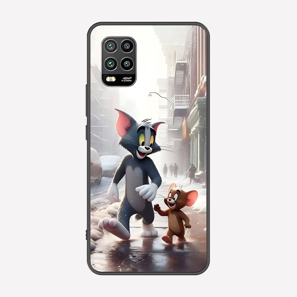 Xiaomi Mi 10 Lite 5G Cover - Tom & Jerry Series - Premium Printed Metal soft Bumper shock Proof Case