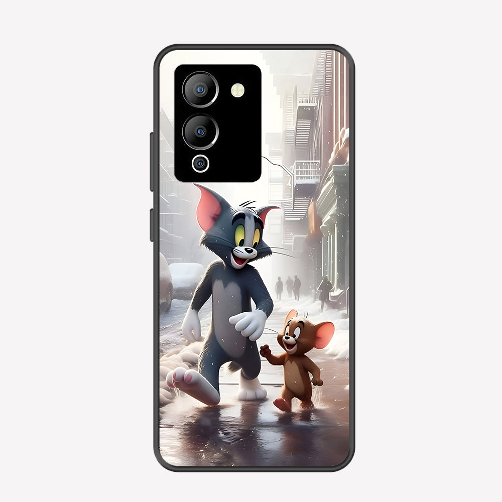Infinix Note 12 G96 Cover - Tom & Jerry Series - Premium Printed Metal soft Bumper shock Proof Case