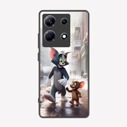 Infinix Note 30 Cover - Tom & Jerry Series - Premium Printed Metal soft Bumper shock Proof Case