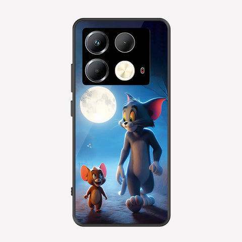 Infinix Note 40 Cover - Tom & Jerry Series - Premium Printed Metal soft Bumper shock Proof Case